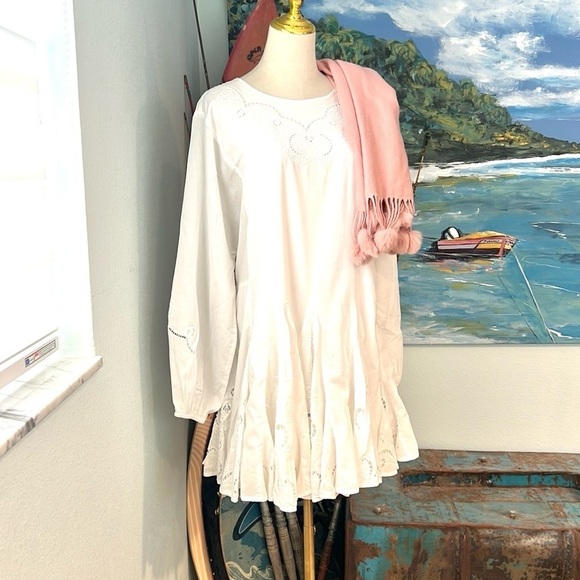 NWT, Gianni Bini,Romantic,Exquisite Dress,Layered,Full Skirt,Soft Cotton,Size L - Picture 8 of 14